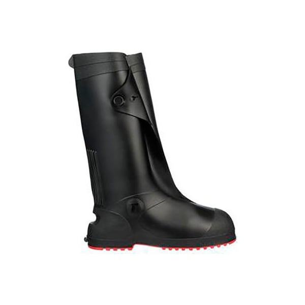 Tingley Workbrutes G2 PVC Overshoe, Size Medium, 17"H, Cleated Outsole, Black With Black Sole 45850.MD - main